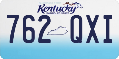 KY license plate 762QXI