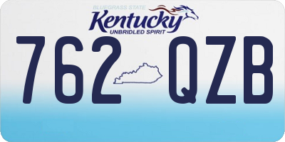 KY license plate 762QZB