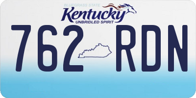 KY license plate 762RDN
