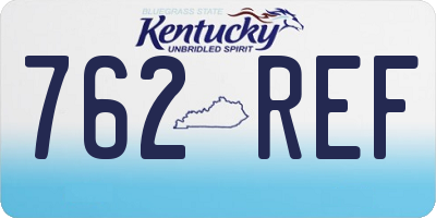 KY license plate 762REF