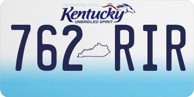 KY license plate 762RIR