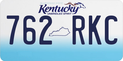 KY license plate 762RKC