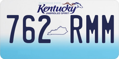 KY license plate 762RMM