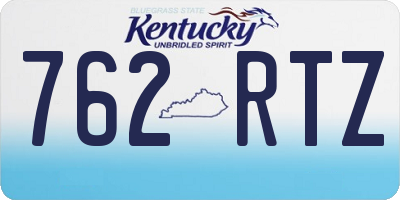 KY license plate 762RTZ