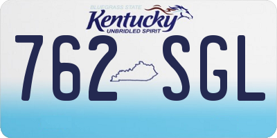 KY license plate 762SGL