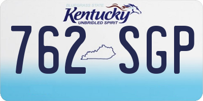 KY license plate 762SGP