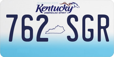 KY license plate 762SGR
