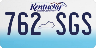 KY license plate 762SGS
