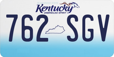 KY license plate 762SGV