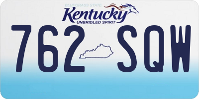 KY license plate 762SQW