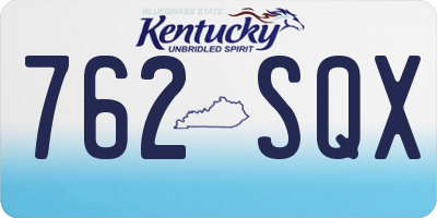 KY license plate 762SQX