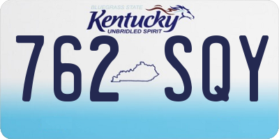 KY license plate 762SQY