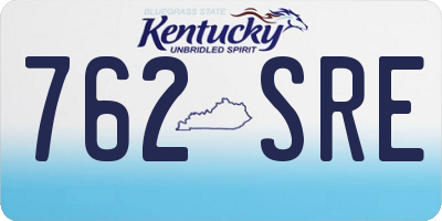 KY license plate 762SRE