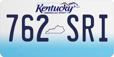 KY license plate 762SRI