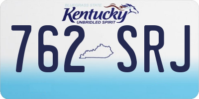 KY license plate 762SRJ