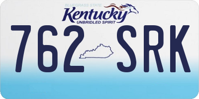 KY license plate 762SRK