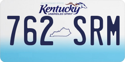 KY license plate 762SRM
