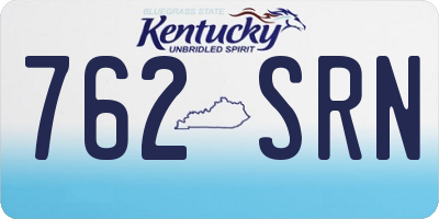 KY license plate 762SRN