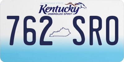 KY license plate 762SRO