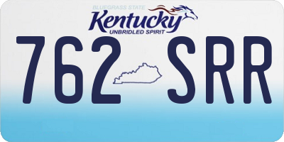 KY license plate 762SRR