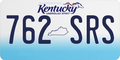 KY license plate 762SRS