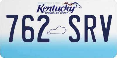 KY license plate 762SRV