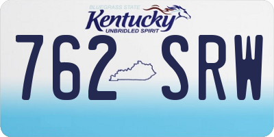 KY license plate 762SRW