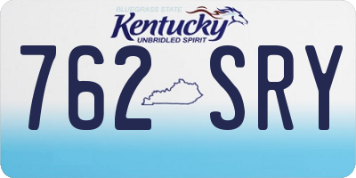 KY license plate 762SRY