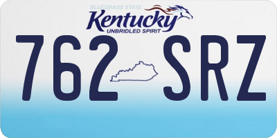 KY license plate 762SRZ