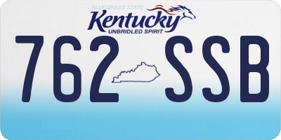 KY license plate 762SSB