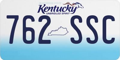 KY license plate 762SSC