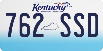 KY license plate 762SSD