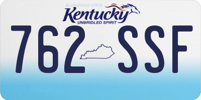 KY license plate 762SSF