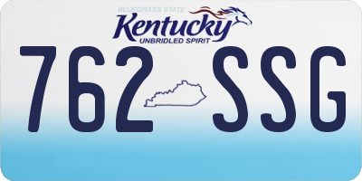 KY license plate 762SSG
