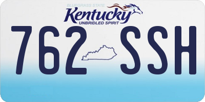 KY license plate 762SSH