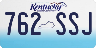 KY license plate 762SSJ