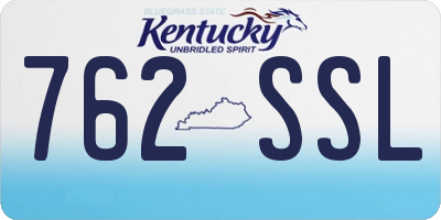 KY license plate 762SSL