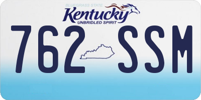 KY license plate 762SSM