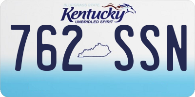KY license plate 762SSN