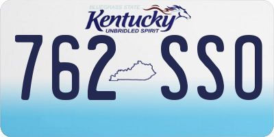 KY license plate 762SSO