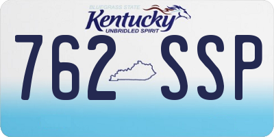 KY license plate 762SSP