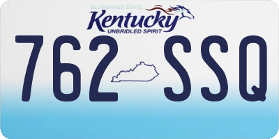 KY license plate 762SSQ