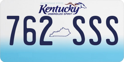 KY license plate 762SSS