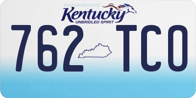 KY license plate 762TCO