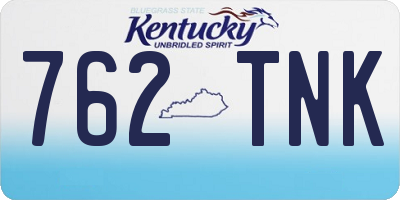 KY license plate 762TNK