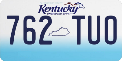 KY license plate 762TUO