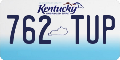 KY license plate 762TUP