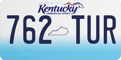 KY license plate 762TUR