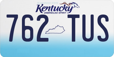 KY license plate 762TUS