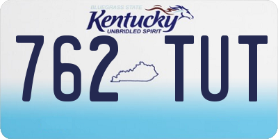 KY license plate 762TUT